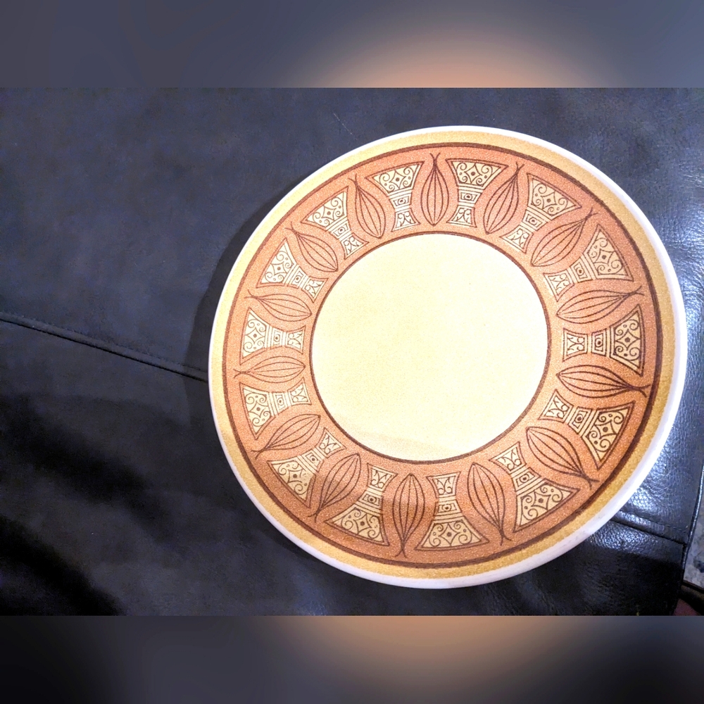 Taylor Smith & Taylor ironstone Honey  Gold Dinner Plate 10.5"